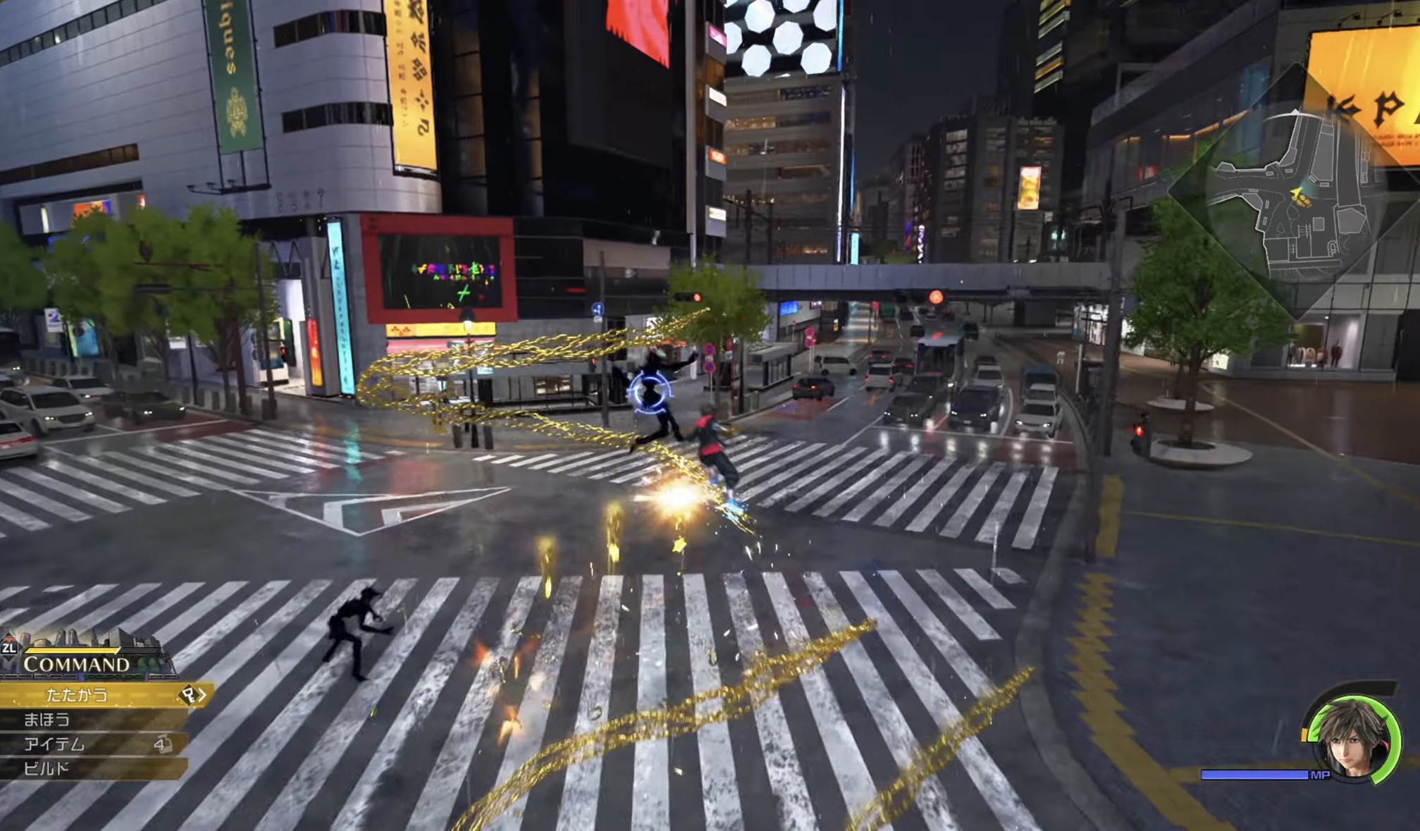 KH4 夜の渋谷 金チェーンエフェクト バトル